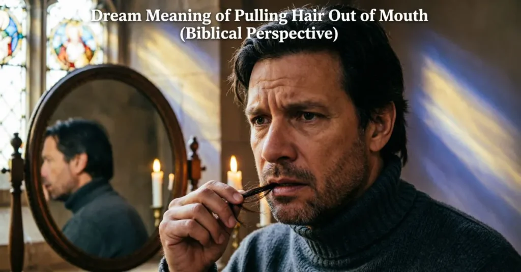 Dream Meaning of Pulling Hair Out of Mouth (Biblical Perspective)