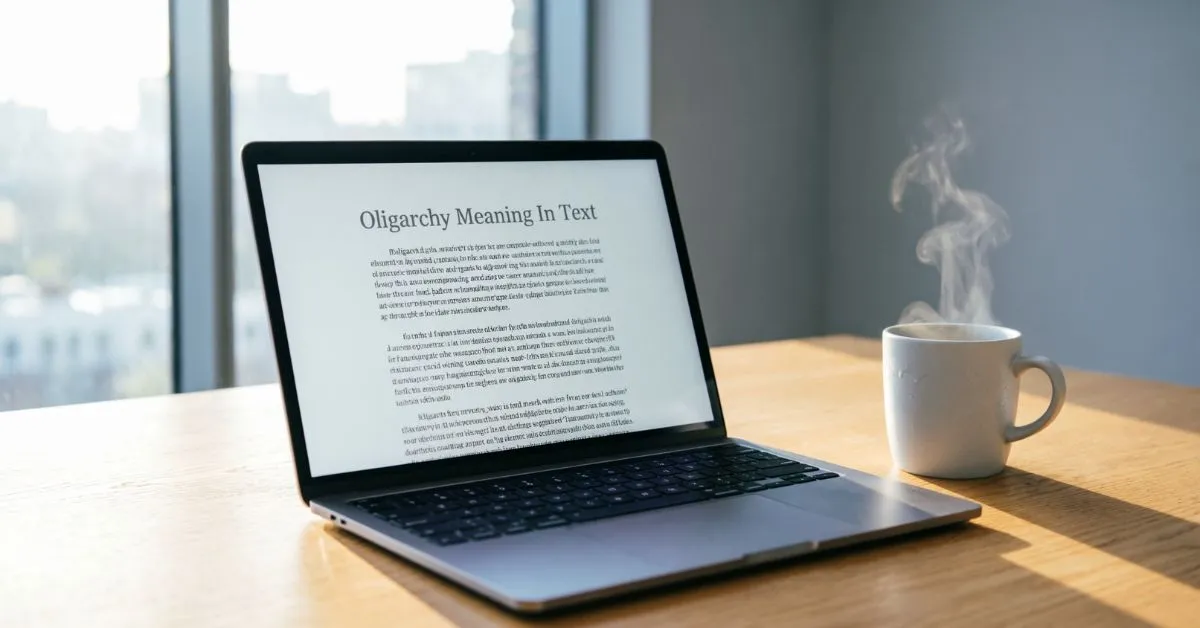 Oligarchy Meaning In Text